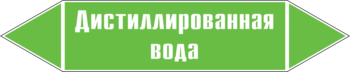 Маркировка трубопровода "дистиллированная вода" (пленка, 358х74 мм) - Маркировка трубопроводов - Маркировки трубопроводов "ВОДА" - магазин "Охрана труда и Техника безопасности"